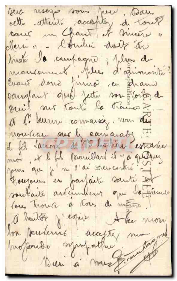 Soldats belges sur la route de Dixmude — L. C. H. Paris — Rückseite