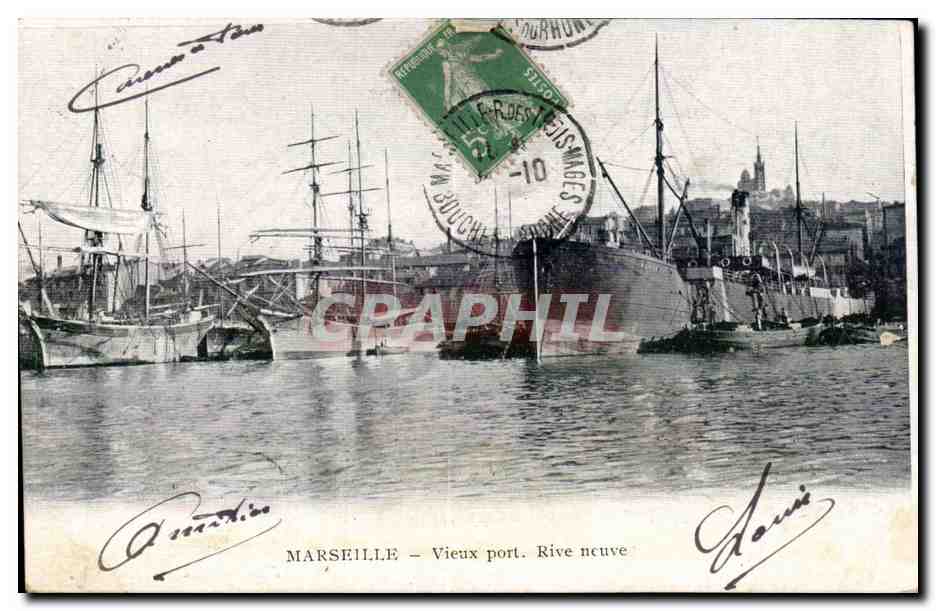 MARSEILLE — Vieux port. Rive neuve — editor no visible
