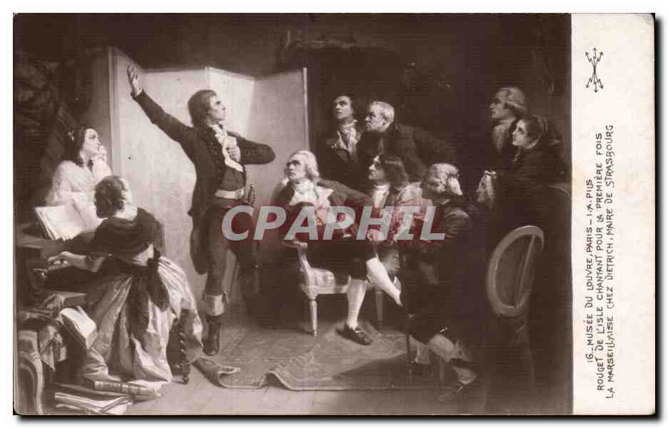 CPA Musee du Louvre Paris Rouget de l isle la Marseillaise Maire de Strasbourg