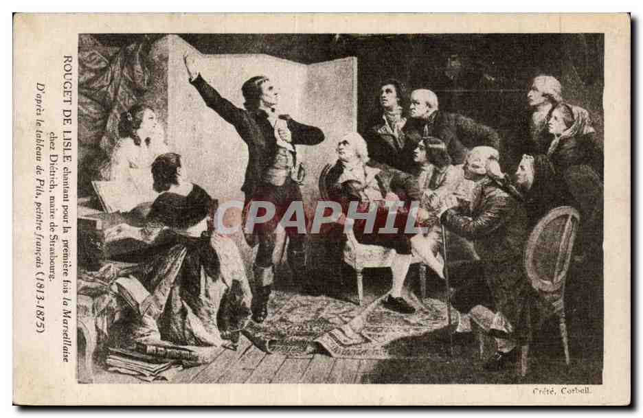 CPA Rouget de L isle La Marseillaise Strasbourg 