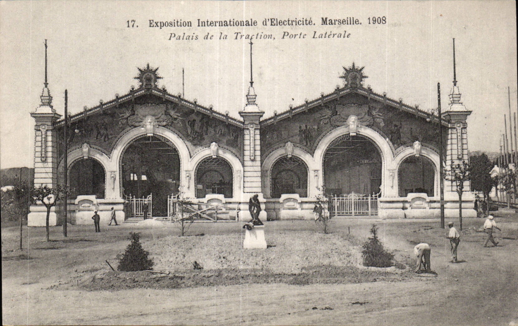 CPA Marseille Exposition internationale d electricite 1908 Palais de la Traction 