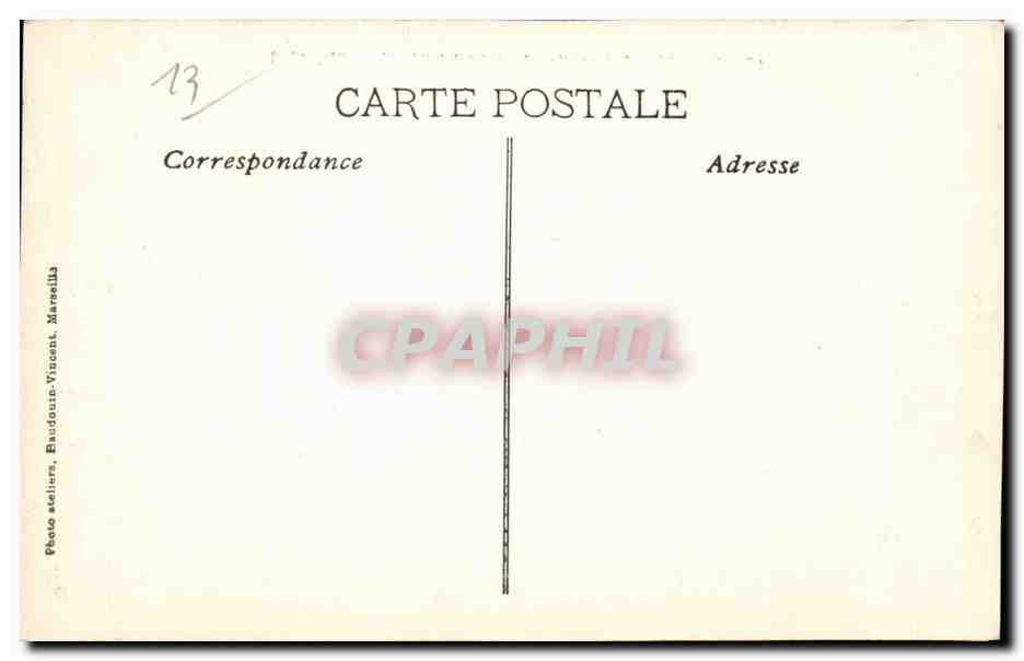 CPA Marseille Exposition internationale d electricite 1908 Palais de la Traction  — Rückseite