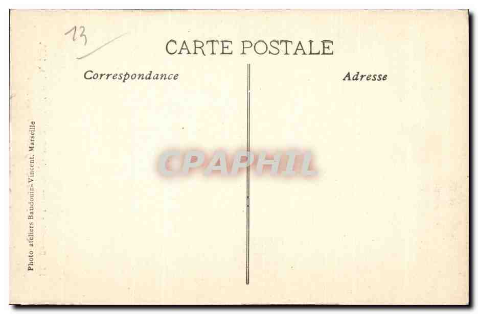 CPA Marseille Exposition internationale d electricite 1908 Grand palais Motif central — Rückseite