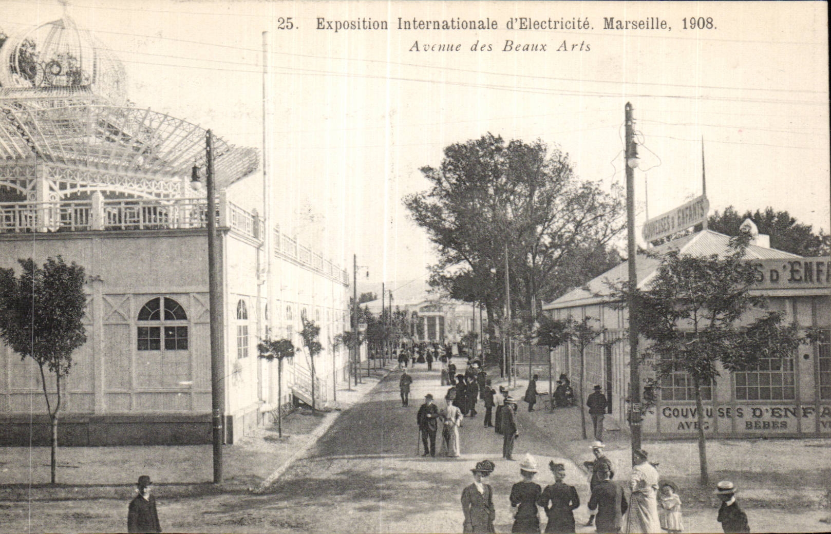 CPA Marseille Exposition internationale d electricite 1908 Avenue des Beaux Arts