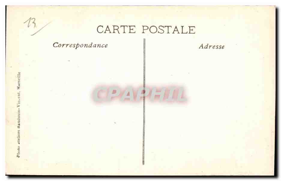 CPA Marseille Exposition internationale d electricite 1908 Avenue des Beaux Arts — Rückseite