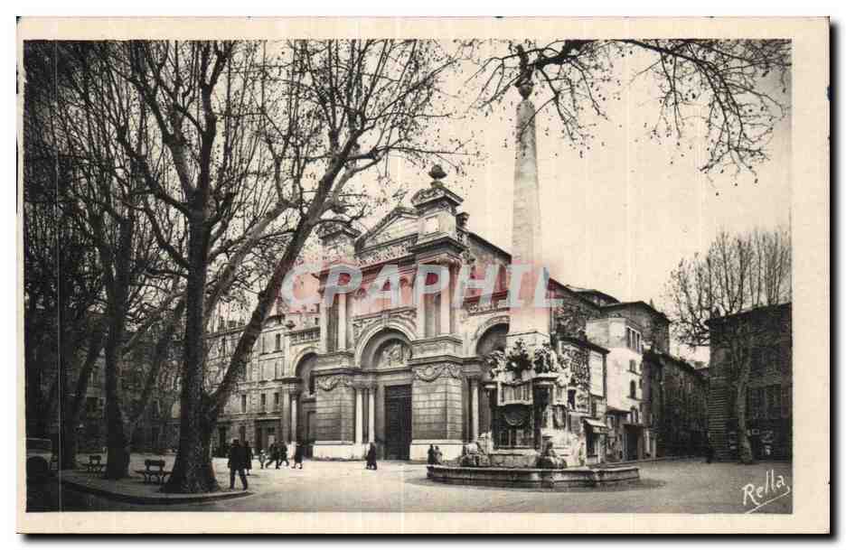 Aix-en-Provence — La place des Précheurs et l'église Sainte-Marie-Madeleine (XVIIIe siècle) — Rella