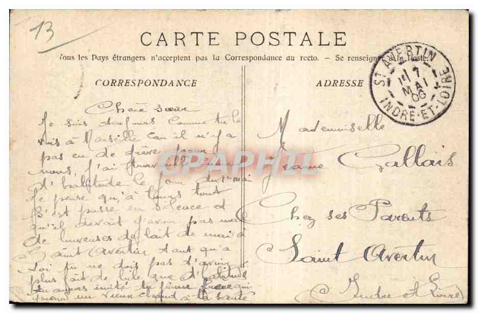 La Sainte Baume - Cheminee de Francois I - CPA  — Rückseite
