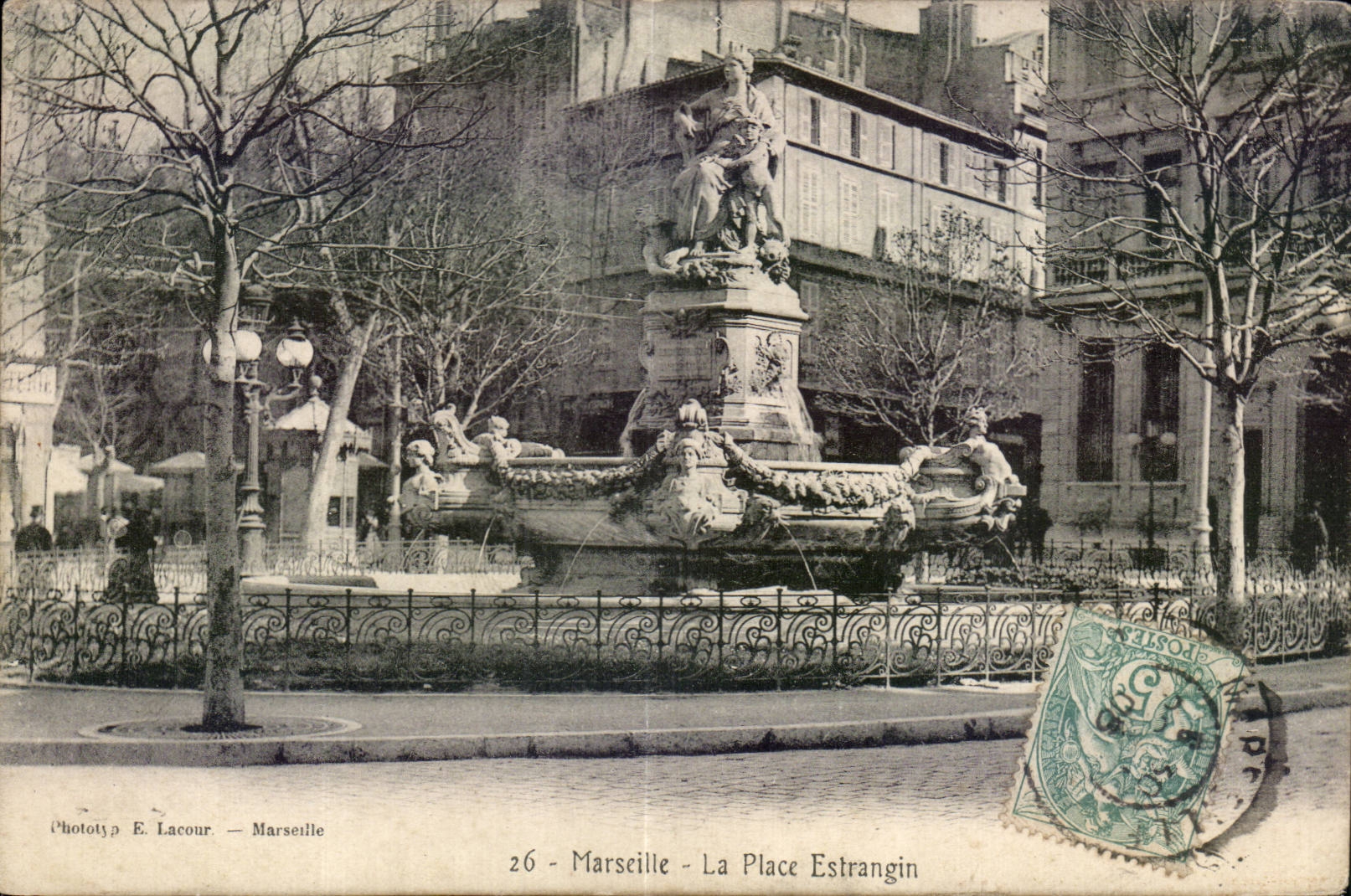 Marseille - La Place Estrangin - CPA 