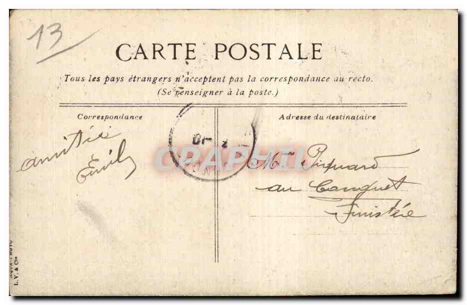 Marseille - Le Pont de la Fausse Monnaie - CPA  — Verso