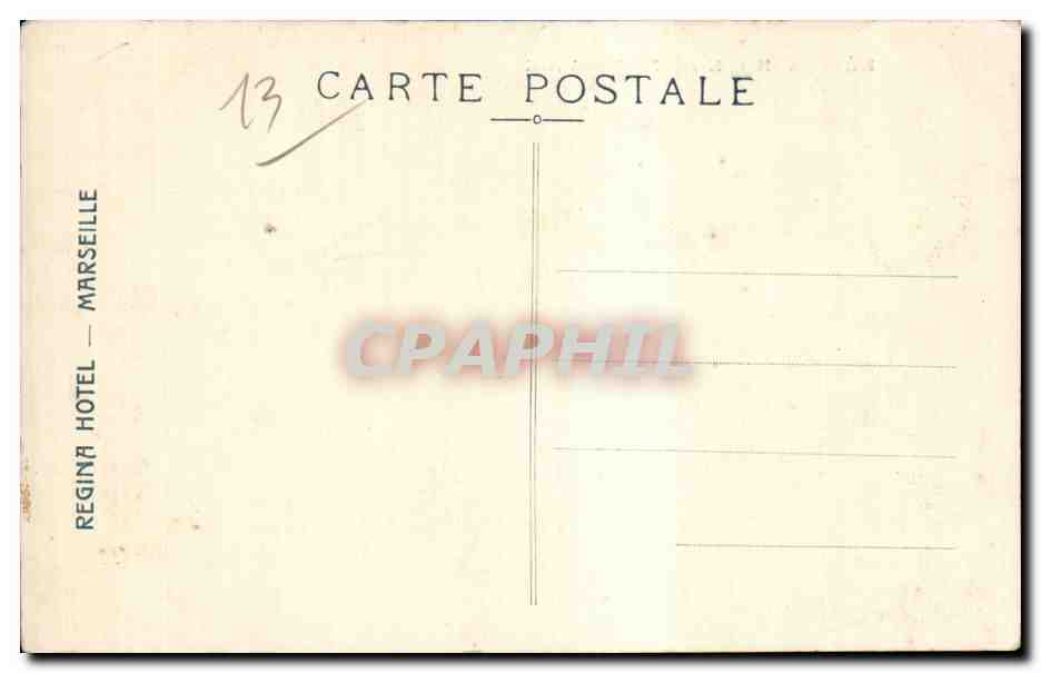 Marseille - Regina Hotel - CPA  — Rückseite