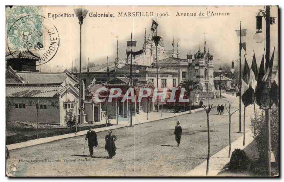 Marseille - Exposition Coloniale 1906 - Avenue de l Annam - CPA 