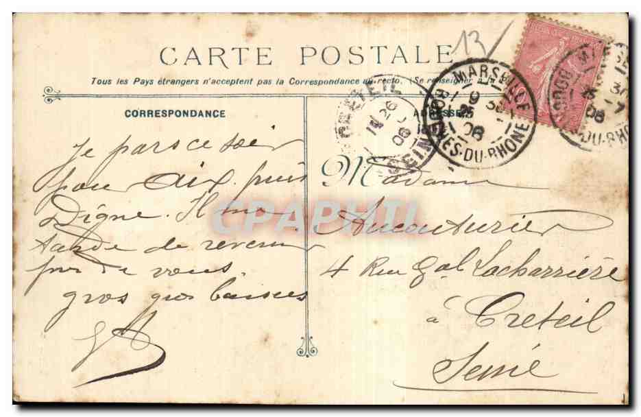 Marseille - Exposition Coloniale - Palais du Journal - CPA  — Rückseite
