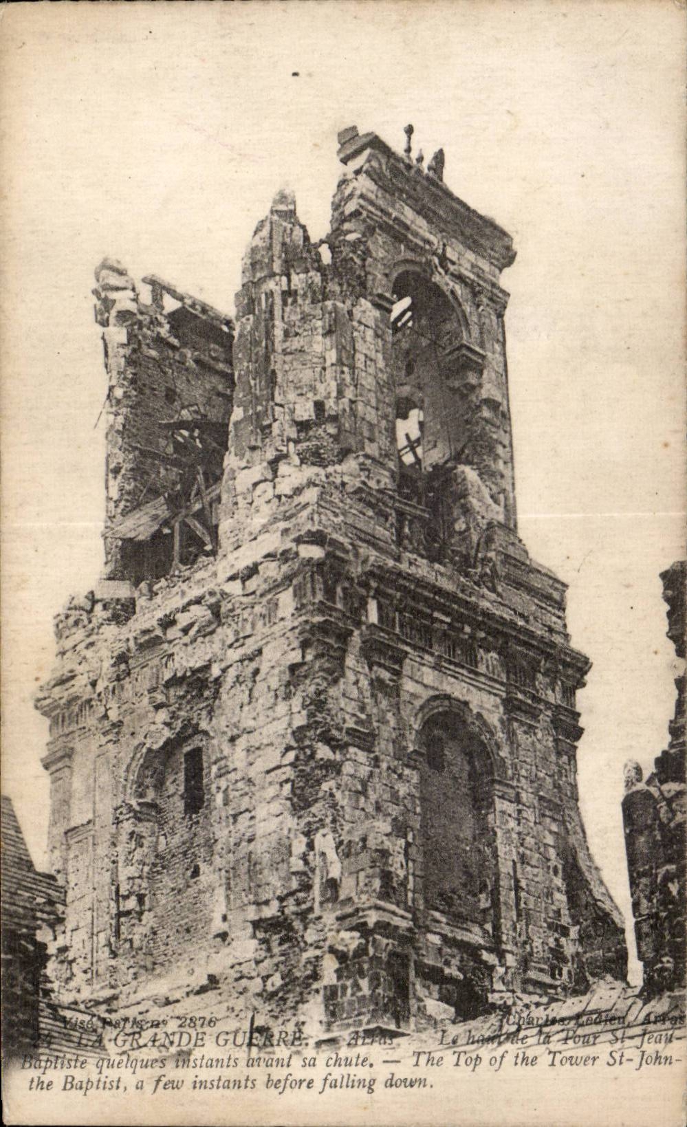 La Tour St-Jean-Baptiste à Alfas — quelques instants avant sa chute — Charles Ladjen, Argeș