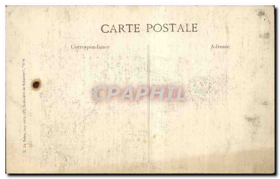 CPA Les zeppelins sur Paris Crimes odieux des pirates boches La maison du brigadier Bidault — Rückseite