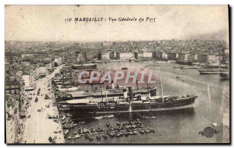 MARSEILLE - Vue Générale du Port — CPAPHIL n°150