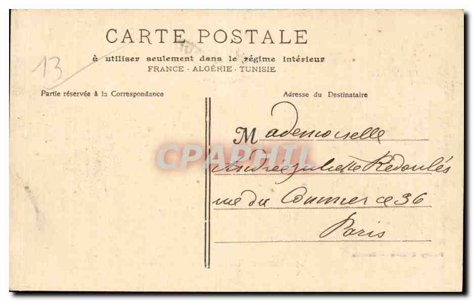 Marseille - Le Prado Tramway - CPA  — Rückseite