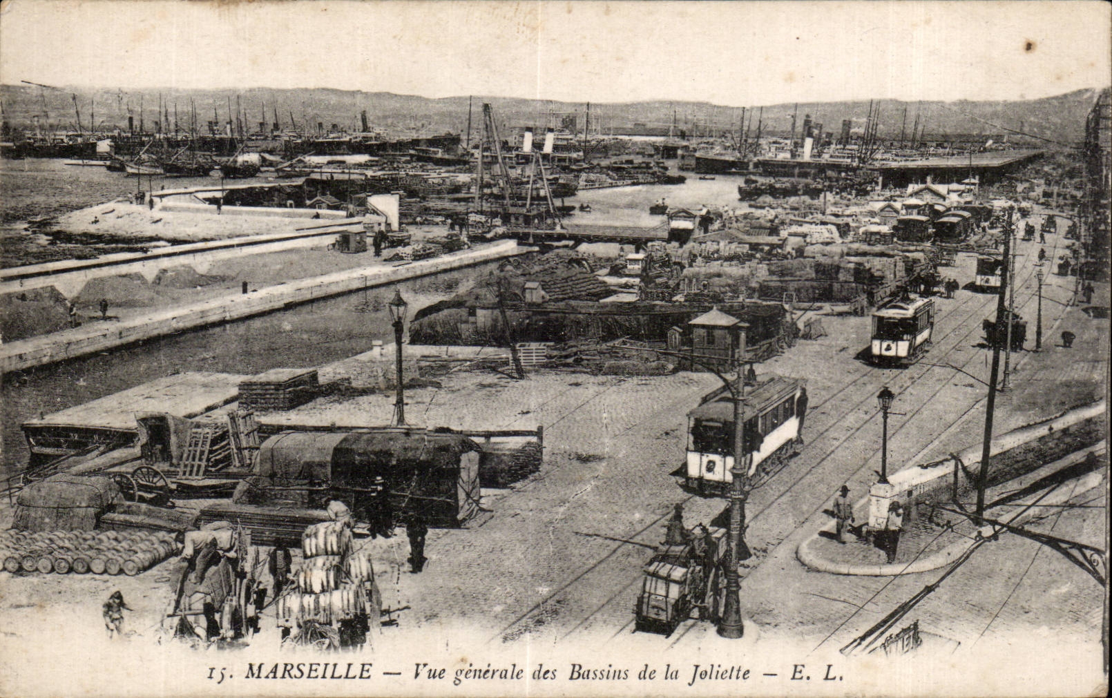 Marseille - Vue Generale des Bassins de la Joliette - CPA 