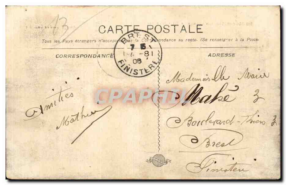 Marseille - La Caserne St Charles - CPA  — Verso