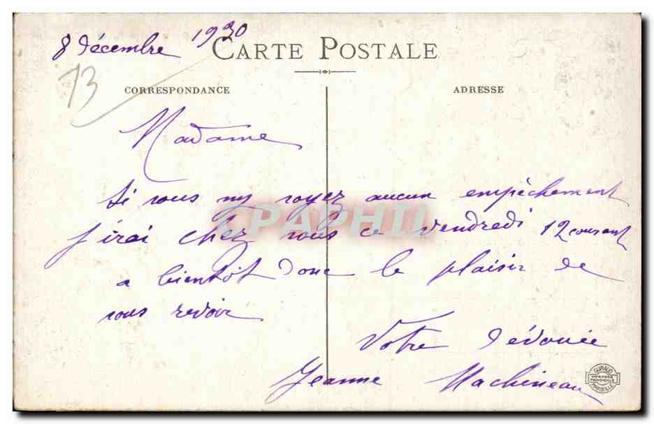 Marseille - Un Coin du Quai des Belges Bateaux - CPA  — Verso