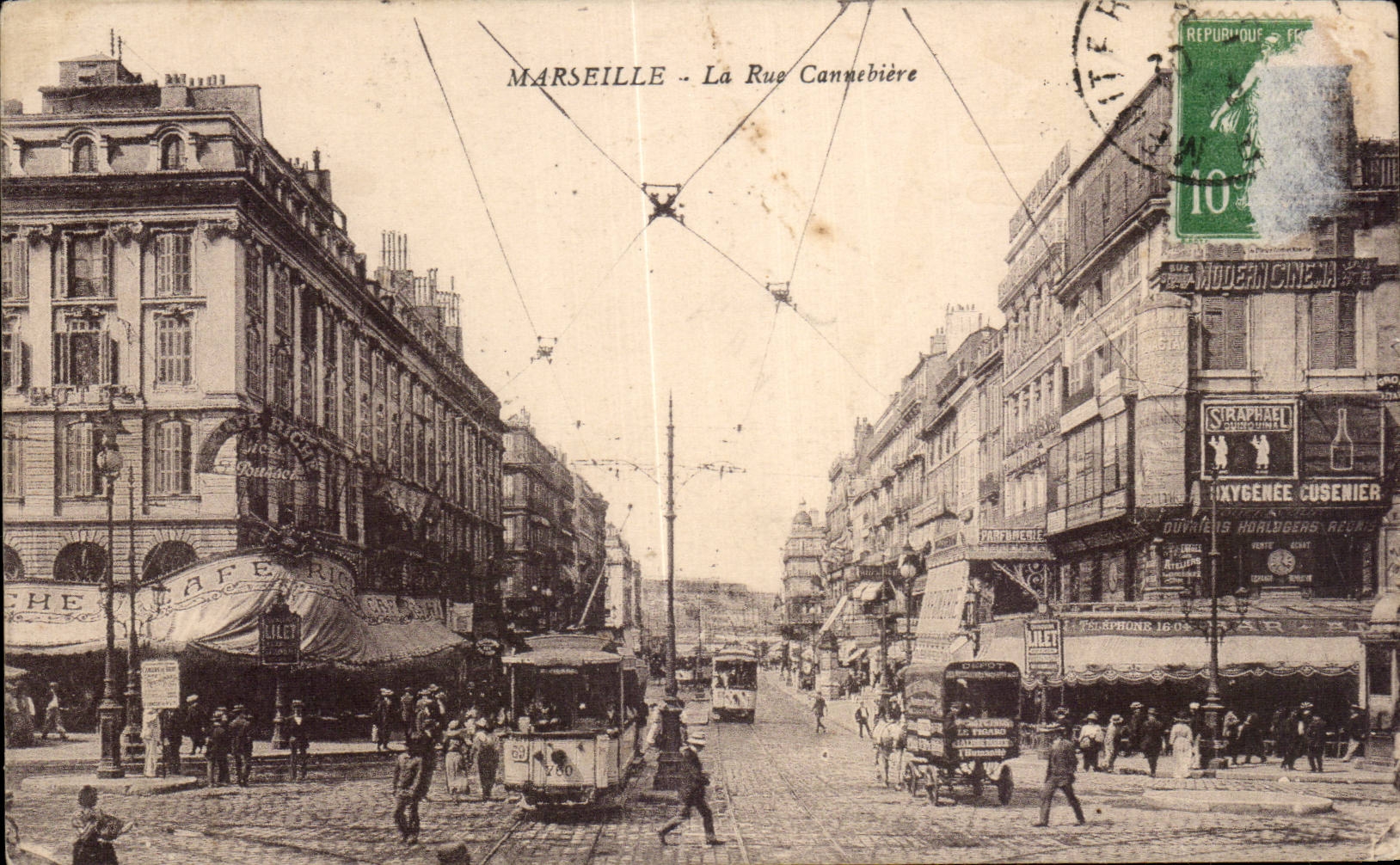 Marseille - La Rue Cannebiere - CPA 