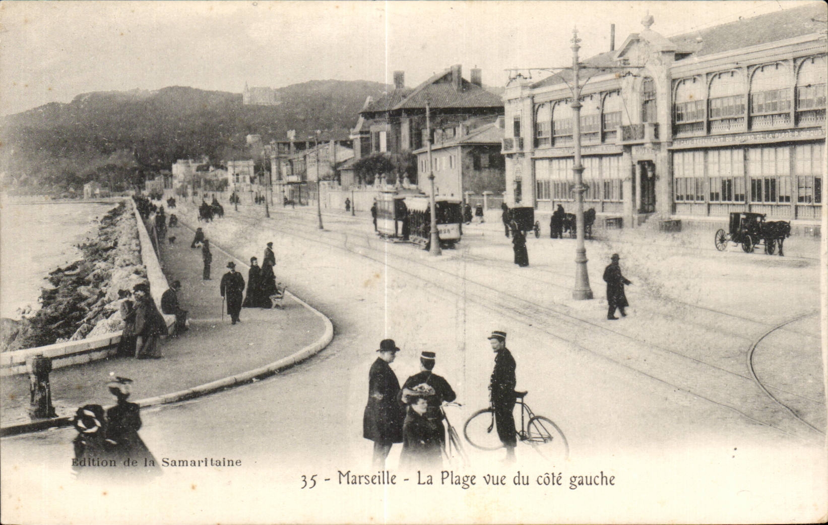 Marseille - La Plage vue du cote gauche - CPA 