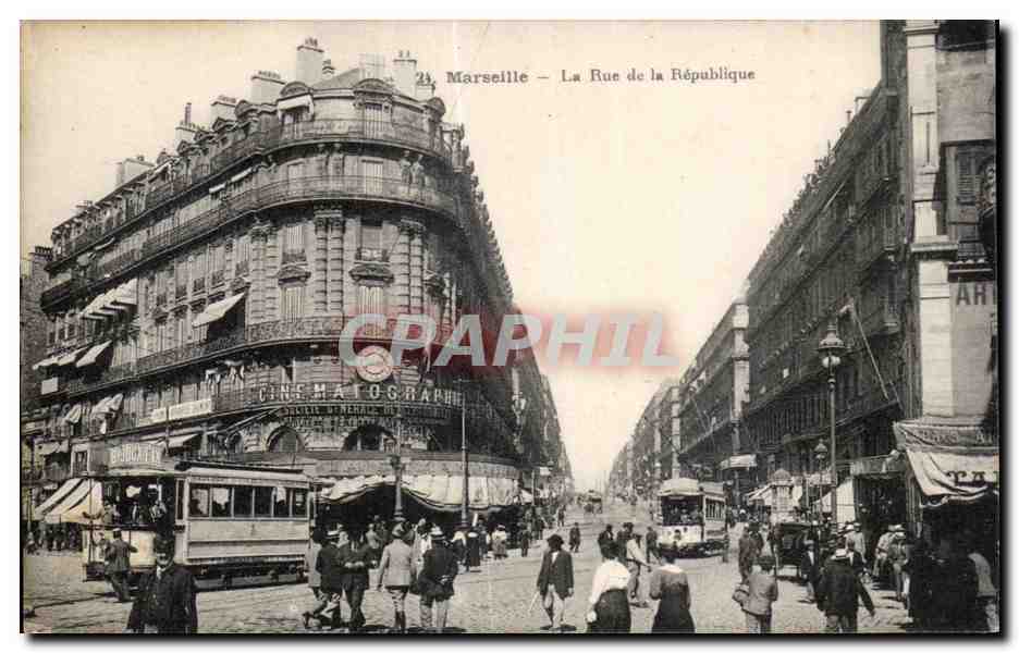 Marseille - La Rue de la Republique - CPA 