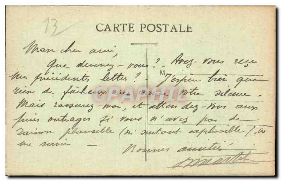 Marseille - La Rue de la Republique - CPA  — Verso