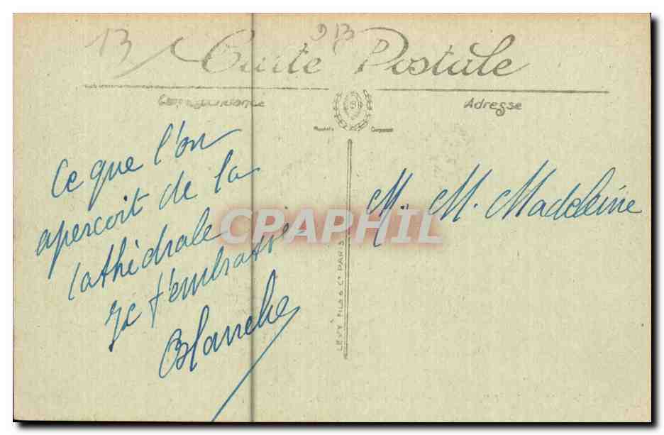 Marseille - Bassin de la Joliette - CPA  — Rückseite