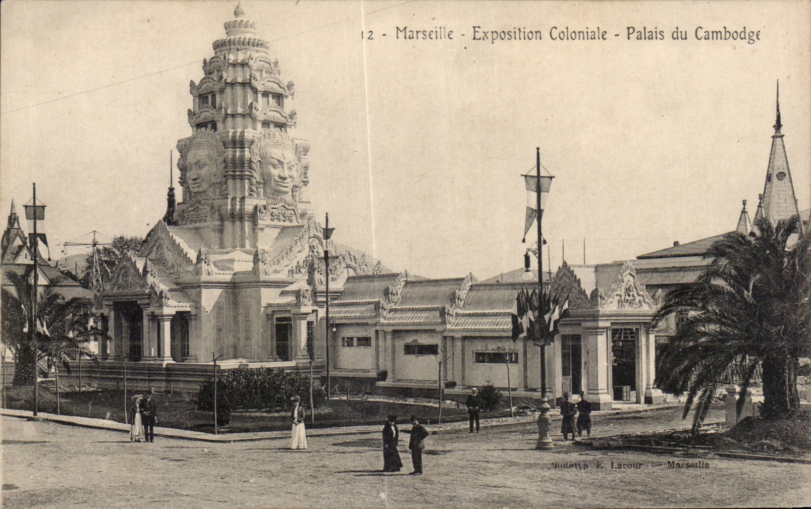 Marseille - Exposition Coloniale - Palais du Cambodge - CPA 