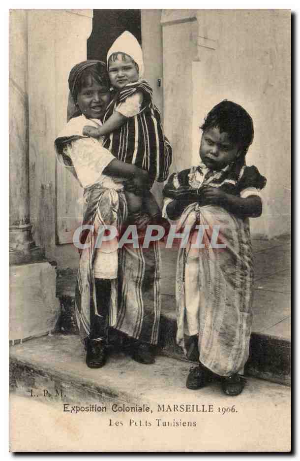 Les Petits Tunisiens — Exposition Coloniale, MARSEILLE 1906 — L.P.M.