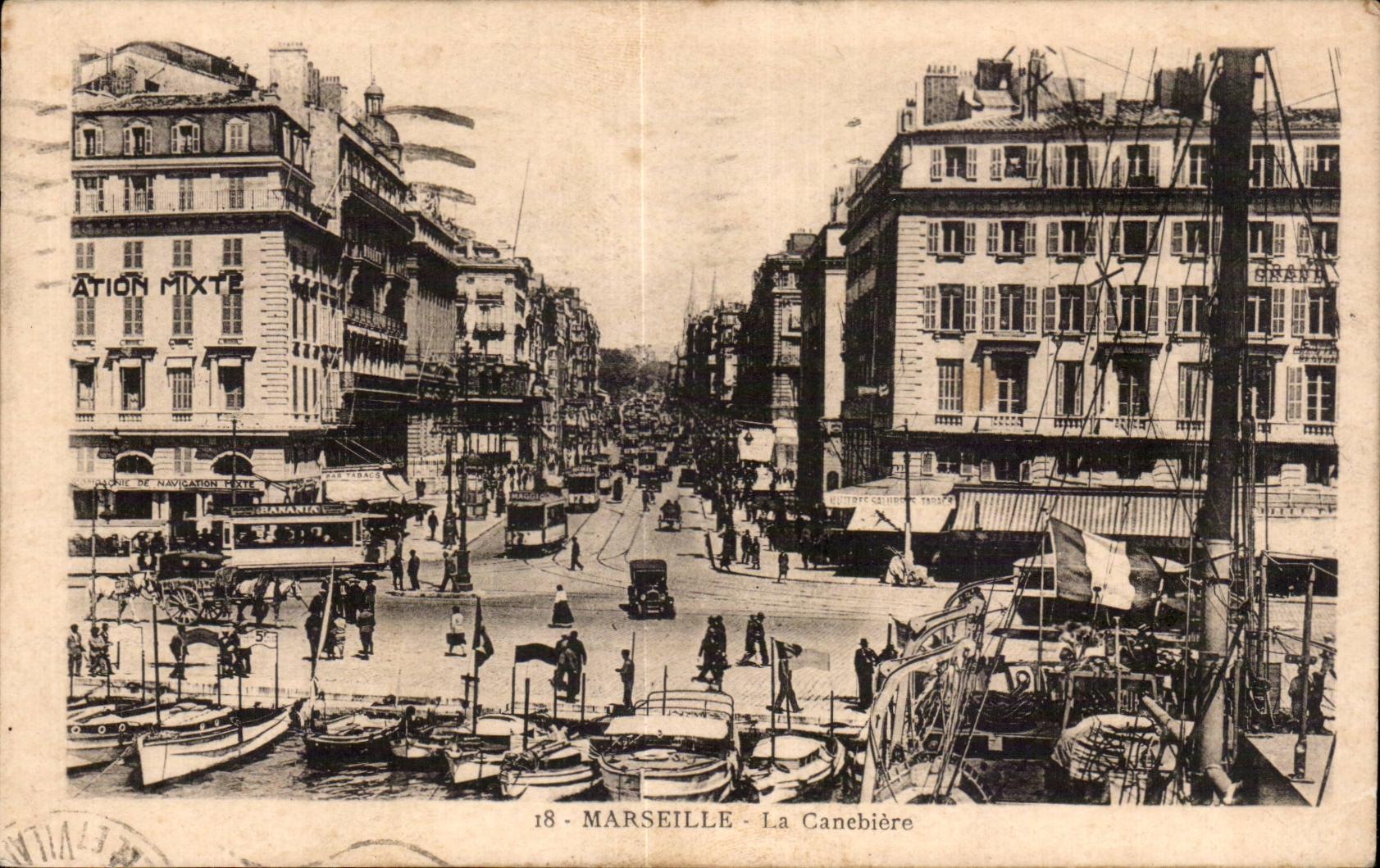 Marseille - La Canebiere - CPA 