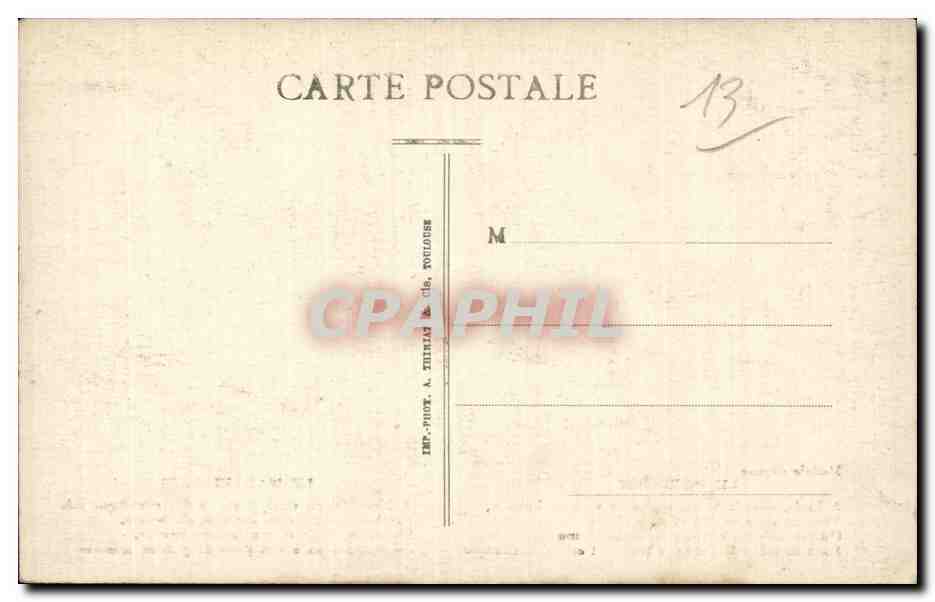 CPA Marseille Le parisien Le marseillais Tennis Raquette — Rückseite