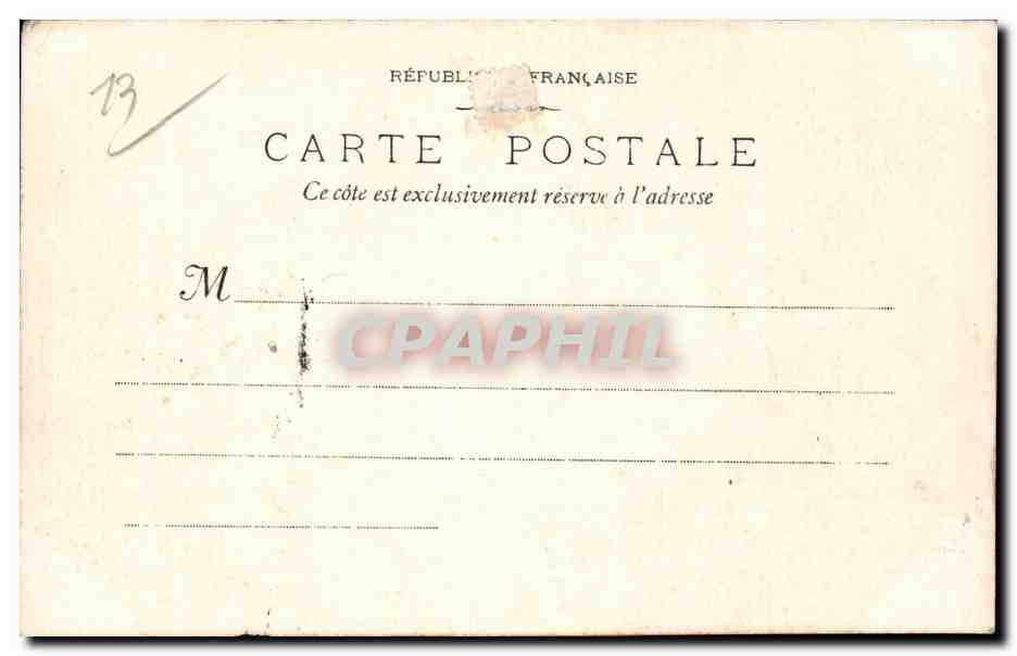 CPA Marseille Le Pharo (institut Pasteur) — Verso