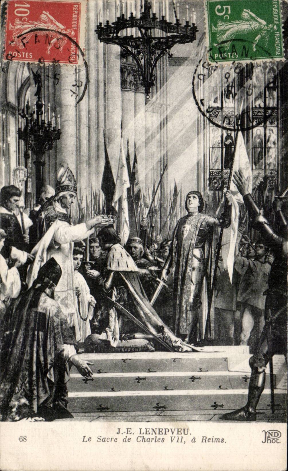 Reims - Le Sacre de Charles VII - J E Lenepveu - CPA 
