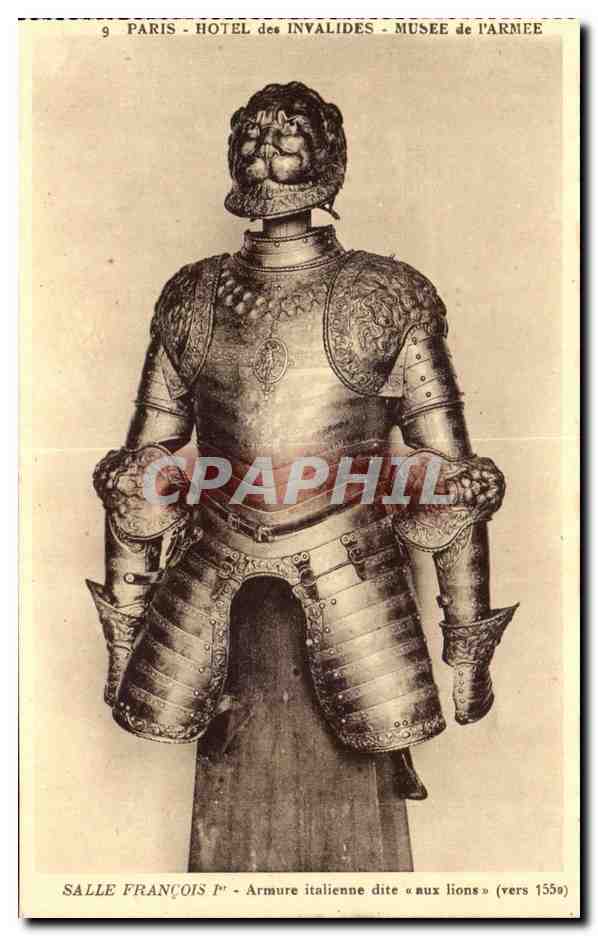 Paris - 7 - Les Invalides - Musee de l Arme - Salle Francois I - Armure Italienne - CPA 
