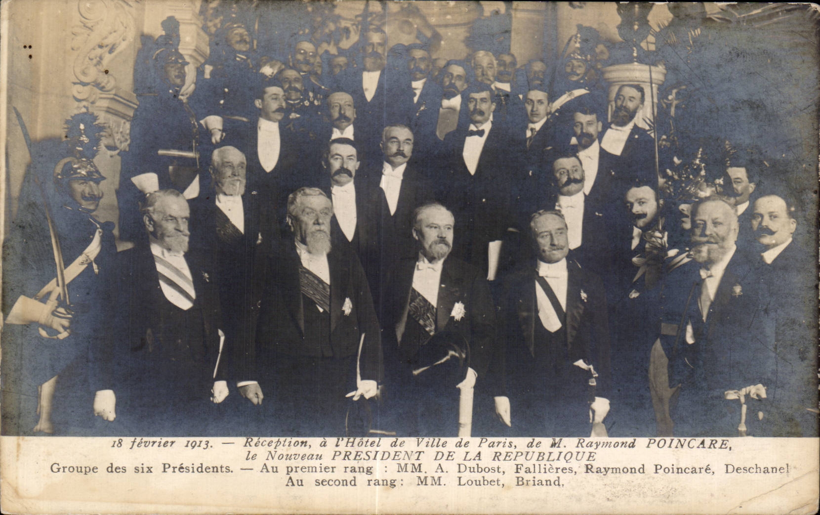 Reception a l Hotel de Ville de Paris de Monsieur Raymond Poincare - Le Nouveau President de la Republique - CPA 