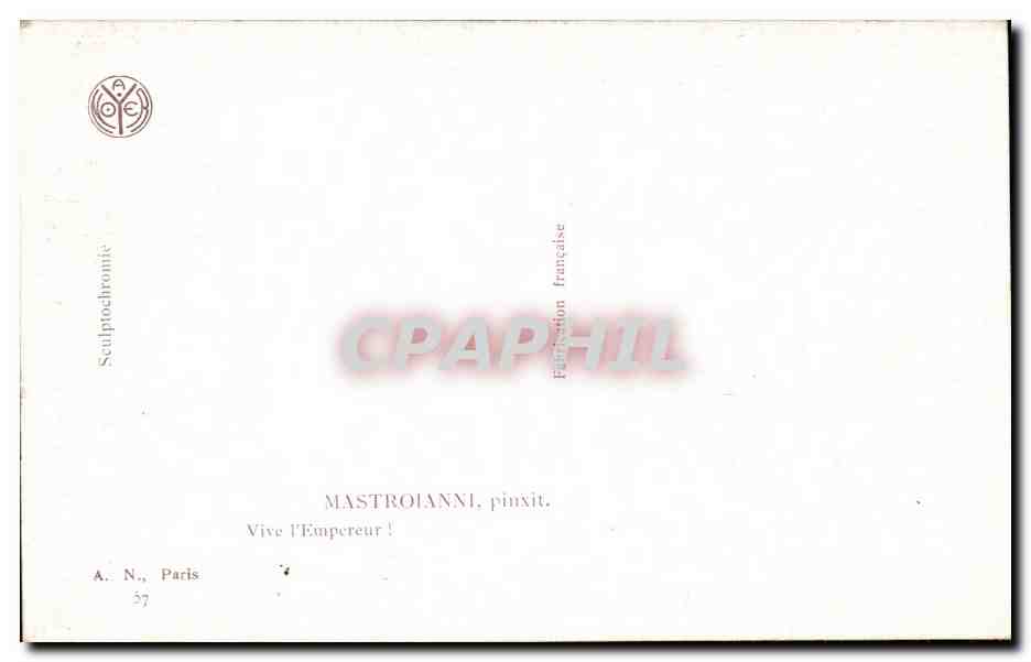 Bataille de Waterloo — Napoléon Ier au milieu des morts — D. Mastroianni — Rückseite