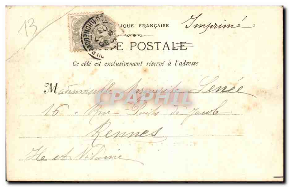 Marseille - Rue de la Republique - CPA  — Verso