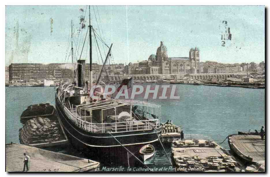Marseille - La Cathedrale et la Port - CPA 