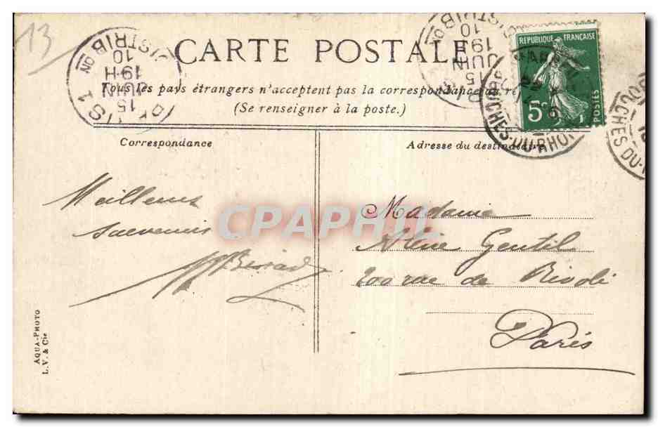 Marseille - La Cathedrale et la Port - CPA  — Verso