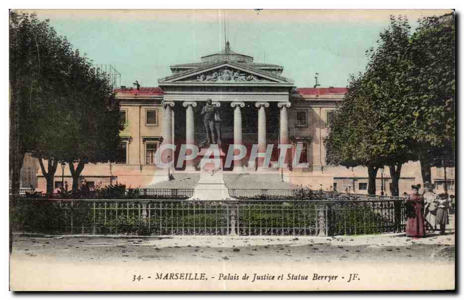 Marseille - Palais de Justice Statue Berryer - CPA 