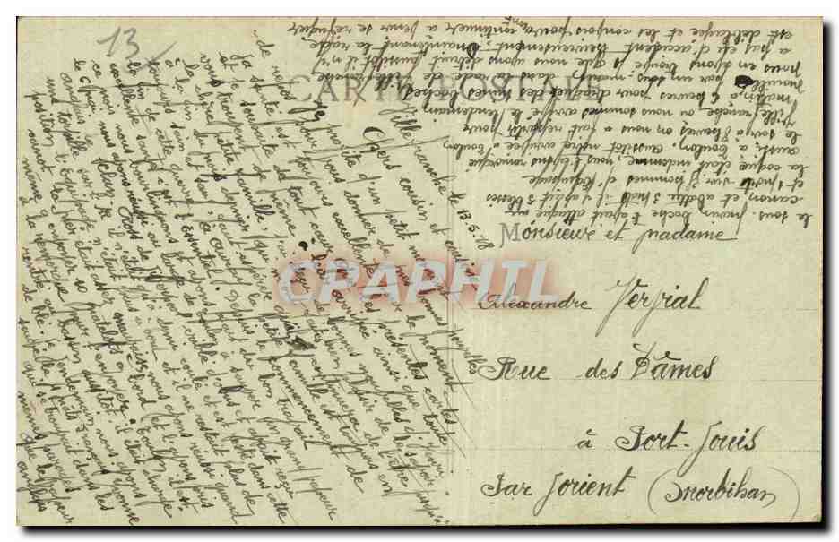 Marseille - Courrier sortant de la Joliette Bateau - CPA  — Rückseite