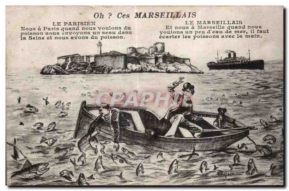 Paris/Marseille — Fischduell — Verlag nicht sichtbar