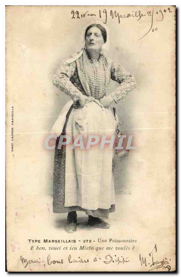 Folkore - Costumes - Type Marseillais - Une Poissoniere - CPA 