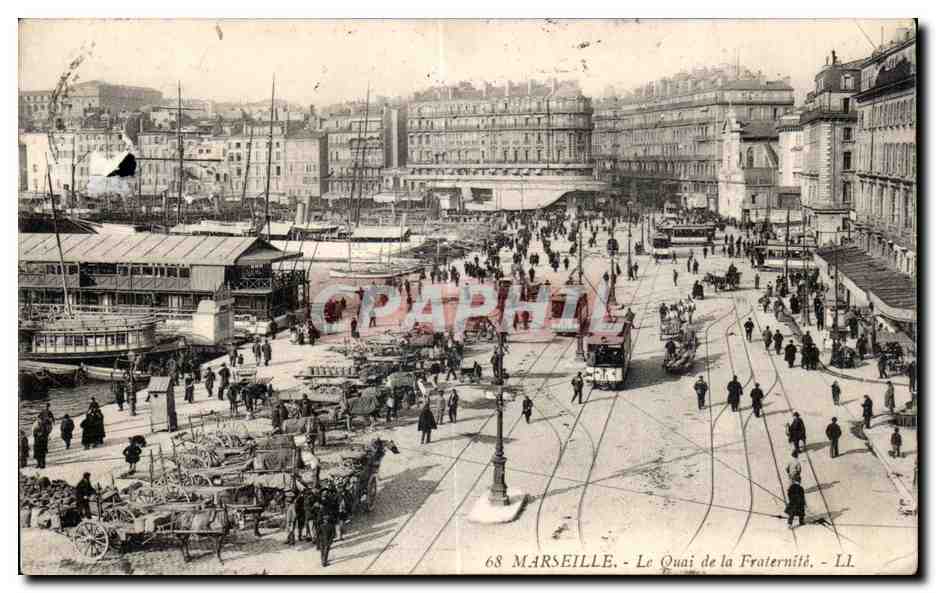 Marseille - Le Quai de la Fraternite - CPA