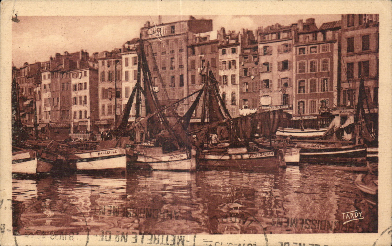 Marseille - Un Coin du Vieux Port Bateaux - CPA 