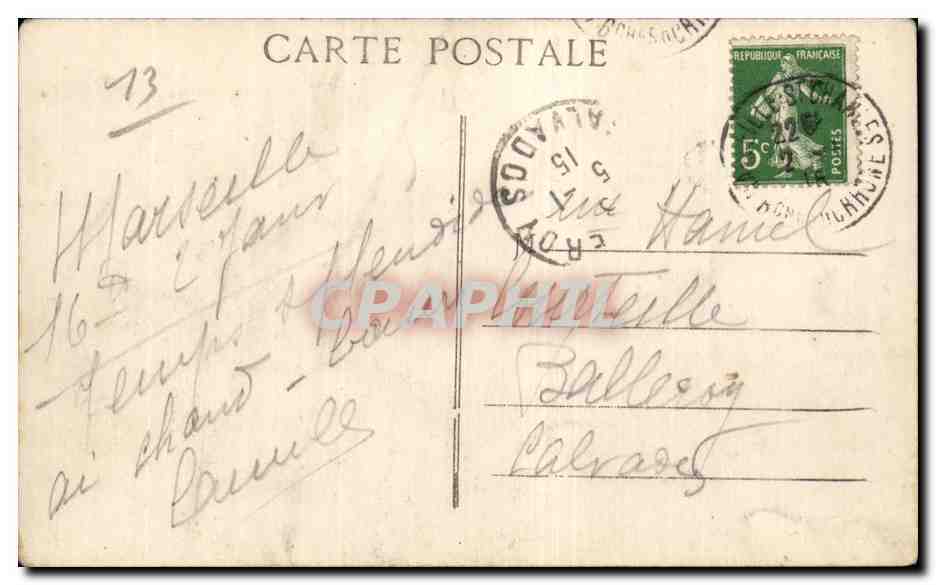 Marseille - La Cannebiere - CPA  — Verso