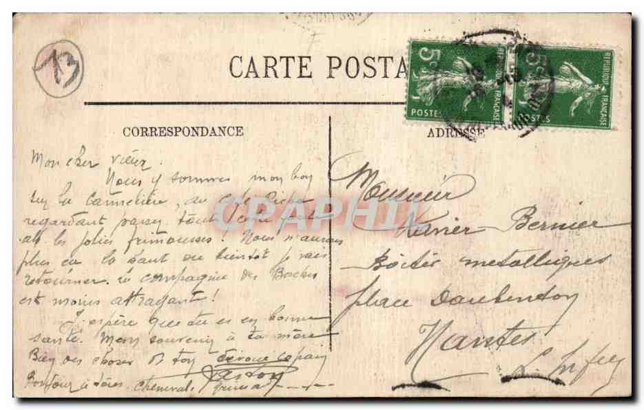 Marseille - La Cannebiere - CPA  — Rückseite
