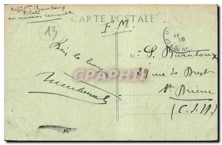 Marseille - La Corniche - Prophete - CPA  — Verso