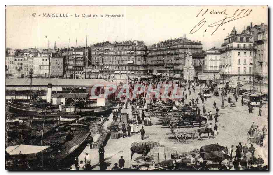 Marseille - Le Quai de la Fraternite - CPA 